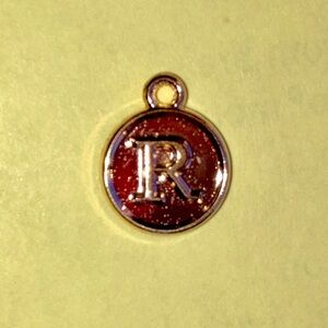 “R” Charm jewelry making Necklace bracelet ring baubles keychain ID tag lanyard